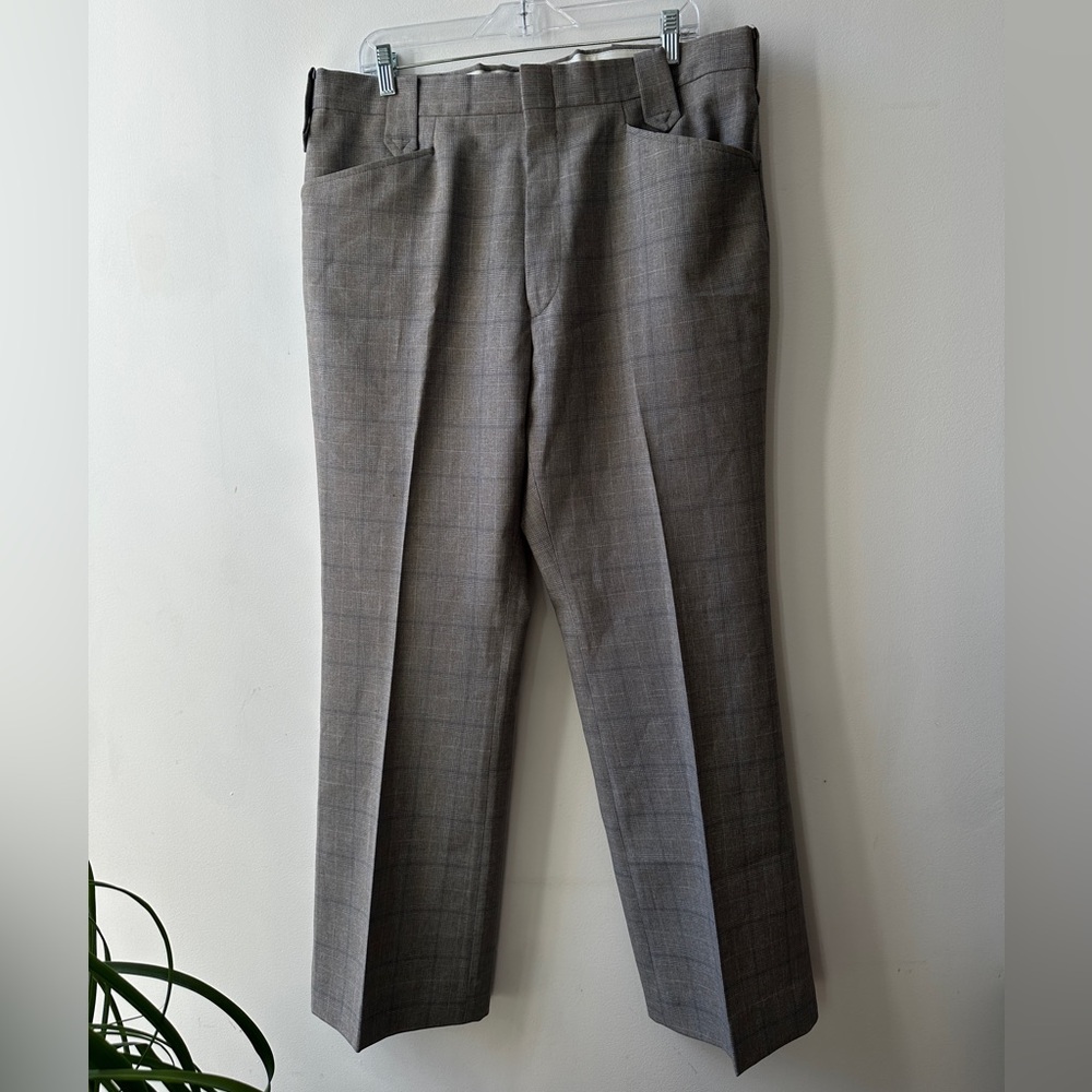 Vintage Sheplers Western Plaid Dress Suit Pants Mens 38x30